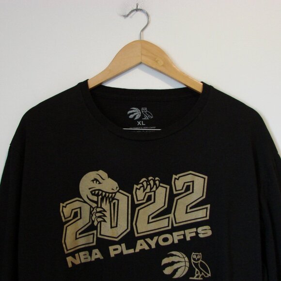 OVO Black Tee Shirt October's Very Own Toronto Raptors 2022 NBA Playoff Drake XL - Picture 2 of 9